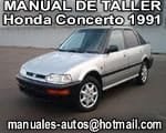 1990 1991 Honda Concerto – Manual de Reparación y Servicio